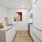 Minimal kitchen with white cabinets