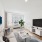 Living room with couch and tv console