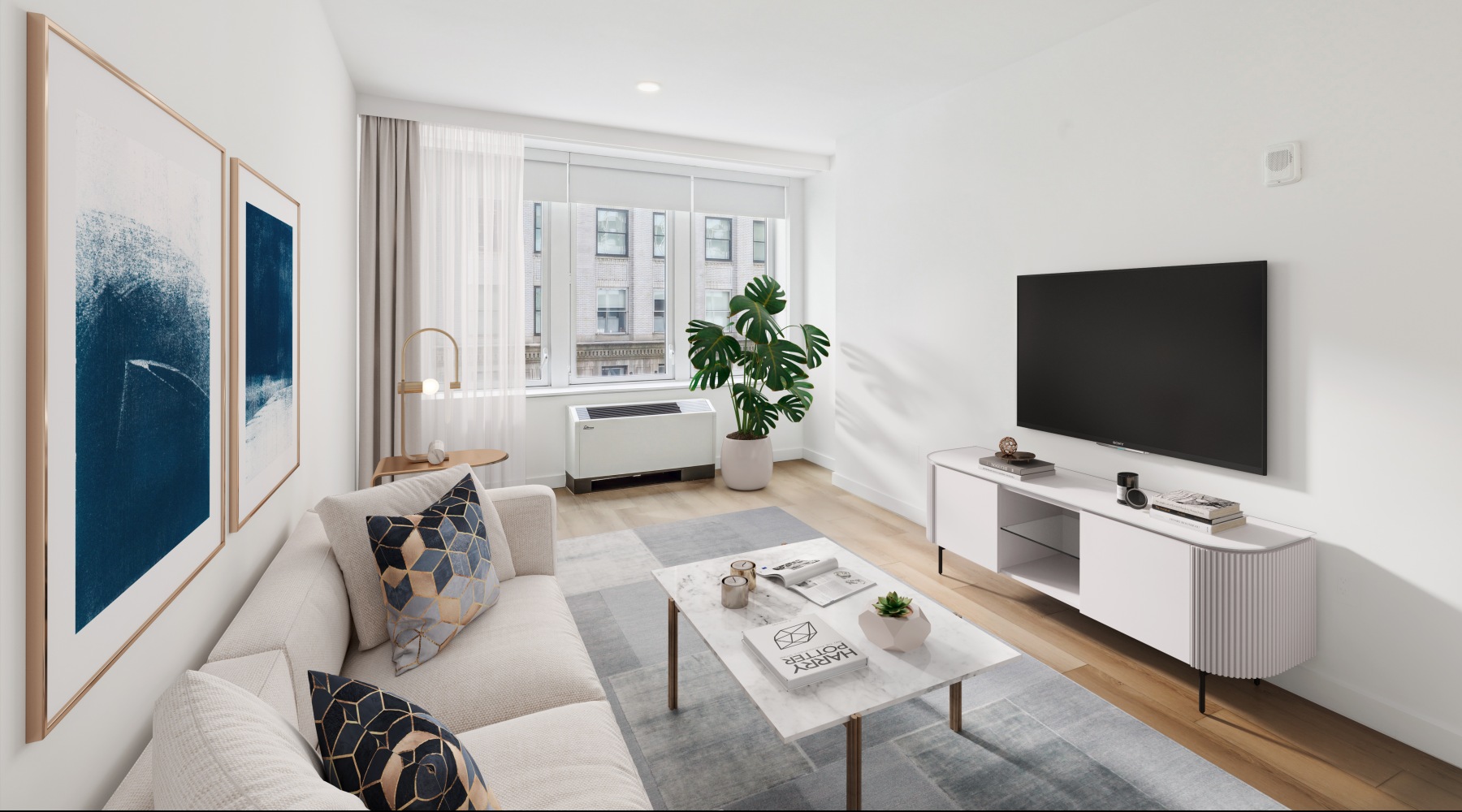 Living room with couch and TV